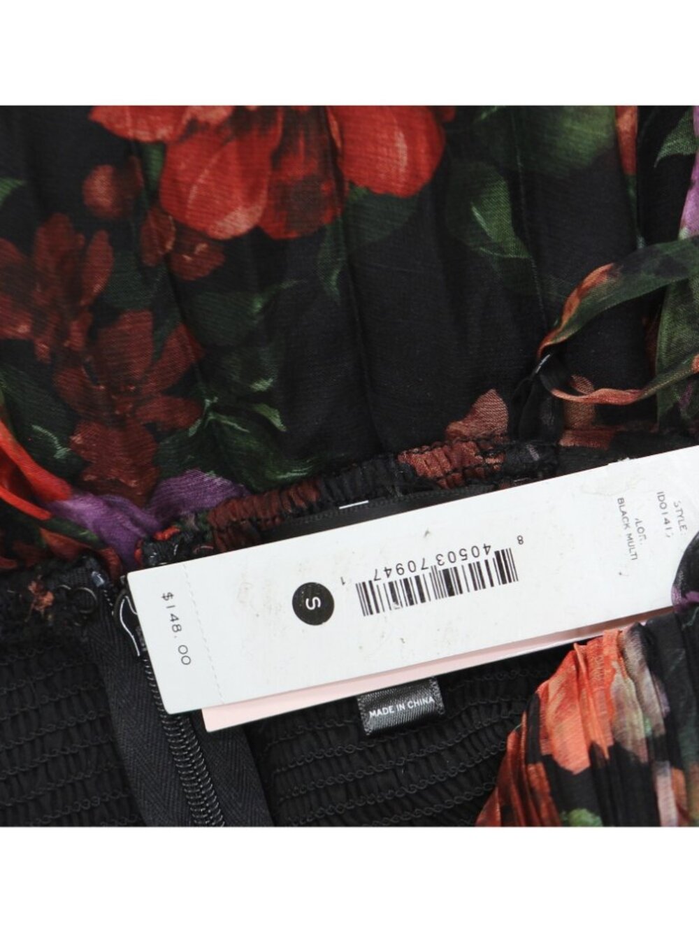 NWT Aqua Womens Floral Bustier Maxi Dress IDO14179 Black Multi S - Picture 6 of 8